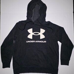 Under Armour Loose Fit  Womens Black and White Speckled Hoodie Size Large